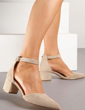 Pantofi cu toc Shein, bej