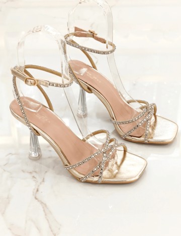 Sandale Cu Toc Shein, auriu