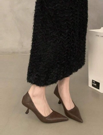 Pantofi cu toc Shein, maro