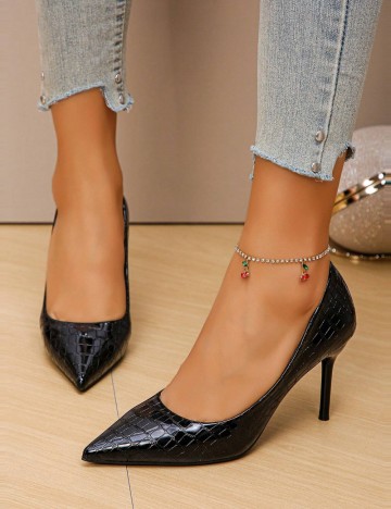Pantofi cu toc Shein, negru