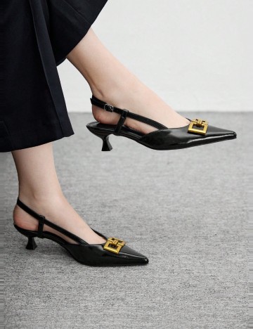 Pantofi cu toc Shein, mov