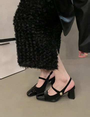 Pantofi cu toc Shein, negru