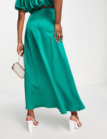 Fustă maxi Collective the Label Petite, verde