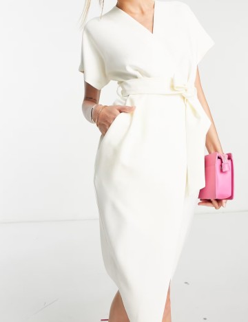 Rochie midi Closet, crem