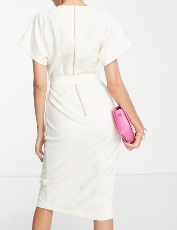 Rochie midi Closet, crem