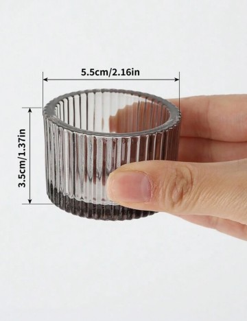 Set suport de lum&acirc;nări Shein, transparent