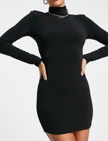 Rochie mini Flounce, negru