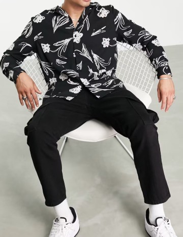 Cămașă ASOS, negru