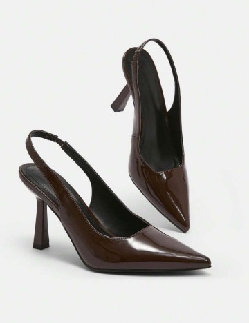 Saboți cu toc Shein, maro