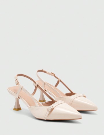 Pantofi cu toc Shein, crem