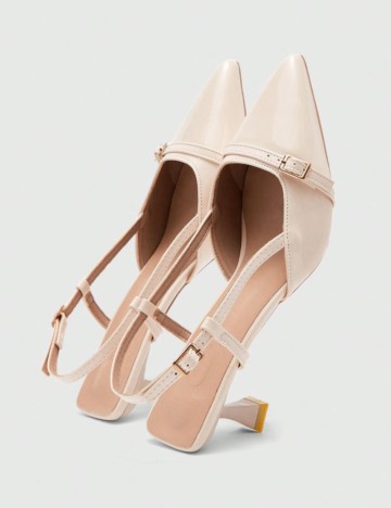 Pantofi cu toc Shein, crem