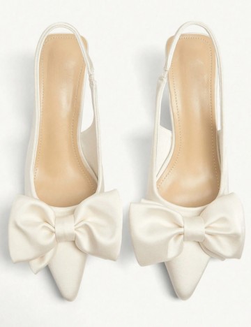 Pantofi cu toc Shein CUCCOO, alb