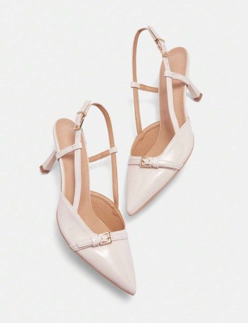 Saboți cu toc Shein, bej