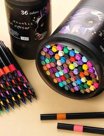 Set markere acrilice Shein, mix culori