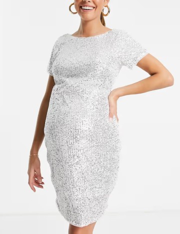 Rochie mini Jaded Rose, argintiu