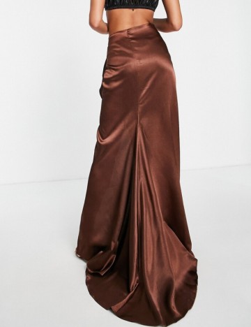 Fustă maxi Yaura, maro