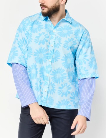 Cămașă Collusion, albastru