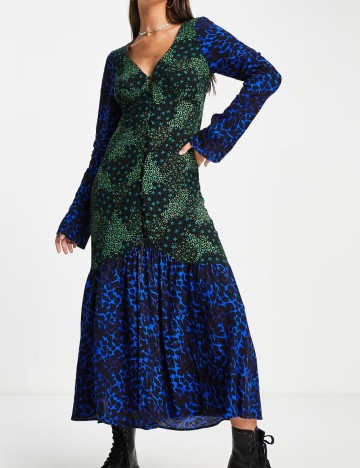 Rochie maxi Topshop, mix culori