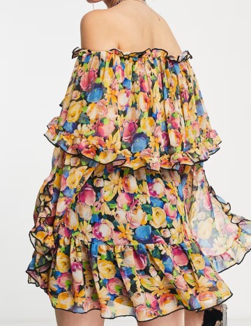 Rochie mini Topshop, mix culori