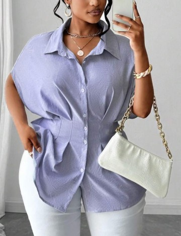 Cămașă Shein Curve+, mix culori