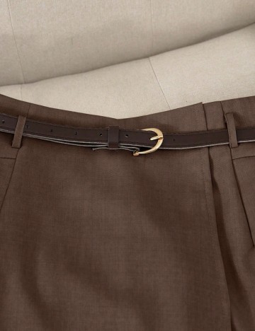 Fustă Pantalon Shein Curve+, maro