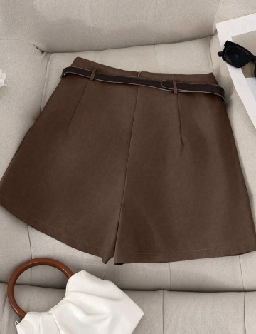 Fustă Pantalon Shein Curve+, maro