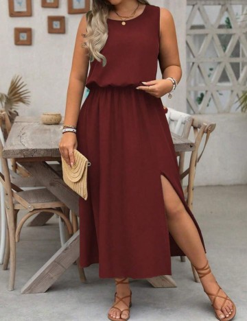 Rochie maxi Shein Curve+, roșu