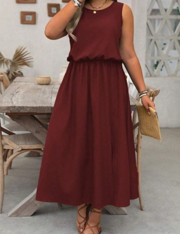 Rochie maxi Shein Curve+, roșu