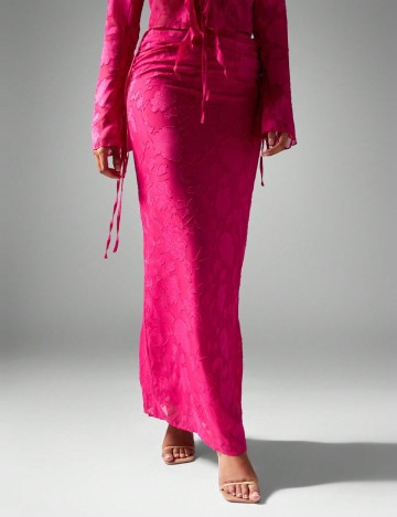 Fustă maxi Shein Missguided, roz