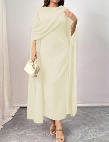 Rochie maxi Shein Curve+, crem