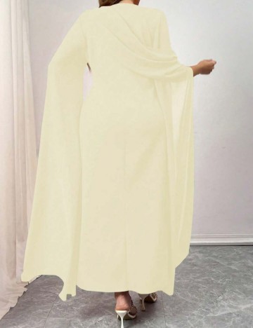 Rochie maxi Shein Curve+, crem