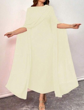 Rochie maxi Shein Curve+, crem