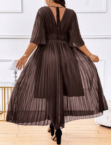 Rochie maxi Shein Curve+, maro