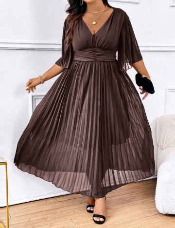 Rochie maxi Shein Curve+, maro