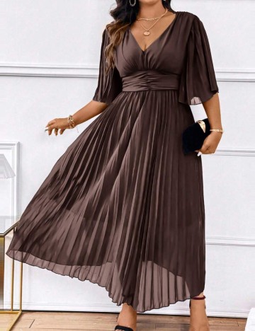 Rochie maxi Shein Curve+, maro