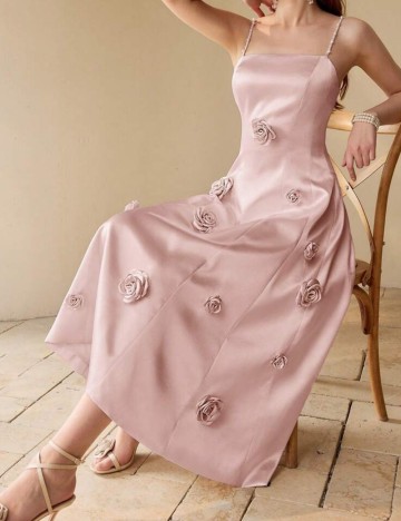 Rochie midi Shein MOTF, roz