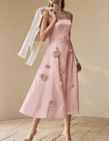 Rochie midi Shein MOTF, roz