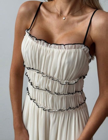 Rochie maxi Shein, crem