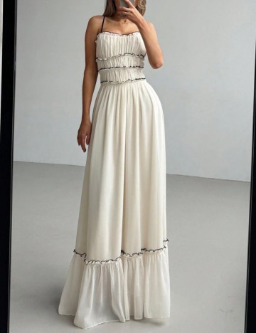 Rochie maxi Shein, crem