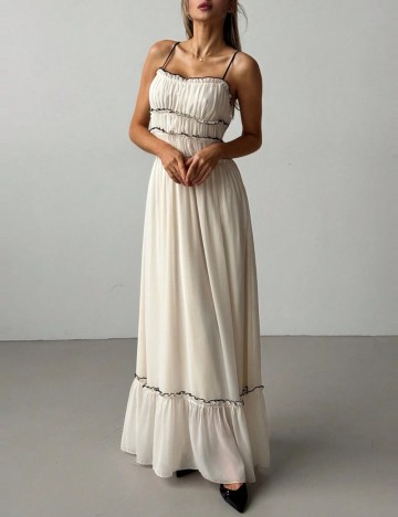 Rochie maxi Shein, crem