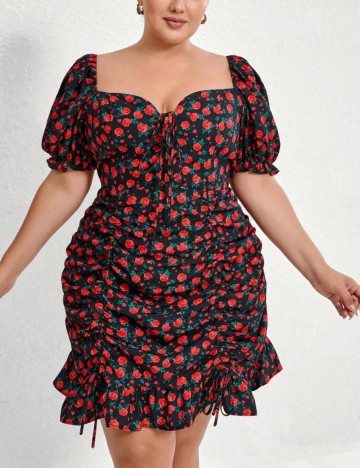 Rochie mini Shein Curve+, mix culori