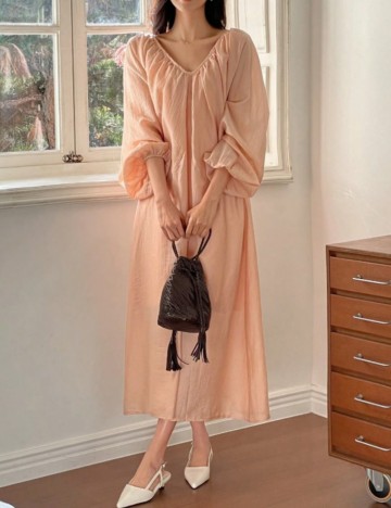 Rochie midi Shein DAZY, piersică