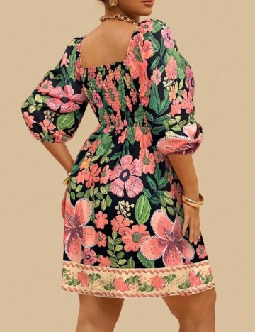 Rochie mini Shein Curve+, mix culori