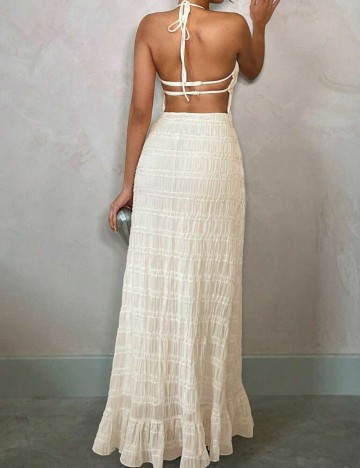 Rochie maxi Shein, crem