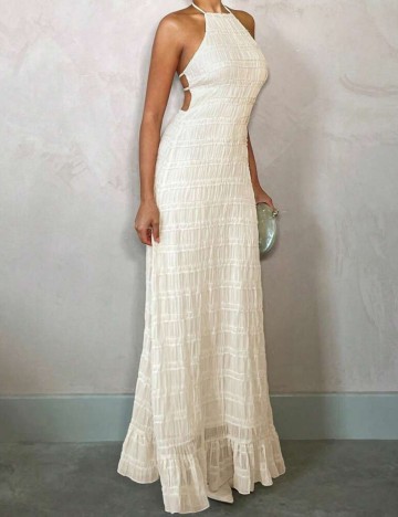 Rochie maxi Shein, crem