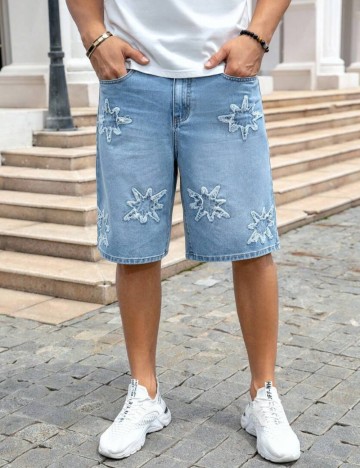 Pantaloni scurți Shein MANFINITY, albastru