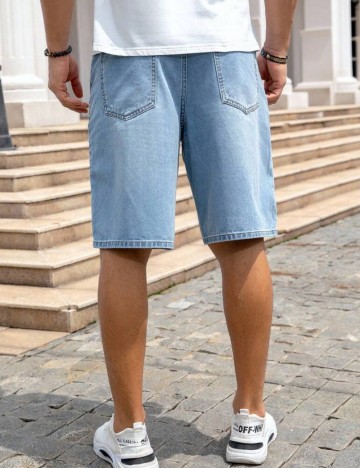 Pantaloni scurți Shein MANFINITY, albastru