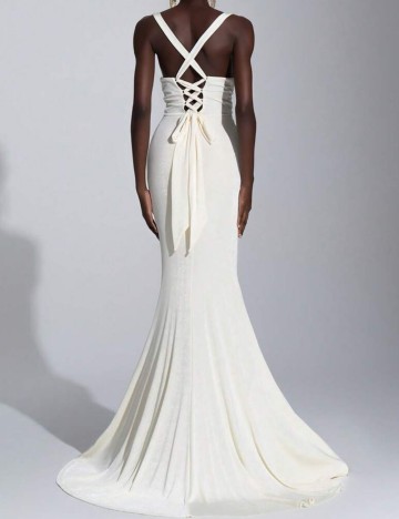 Rochie maxi Shein, crem