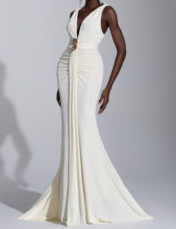 Rochie maxi Shein, crem