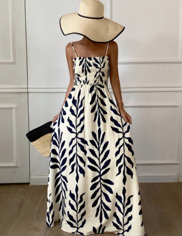 Rochie maxi Shein DAZY, crem